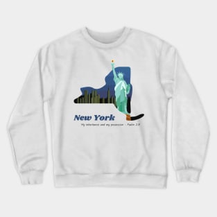 USA State of New York Psalm 2:8 - My Inheritance and possession Crewneck Sweatshirt